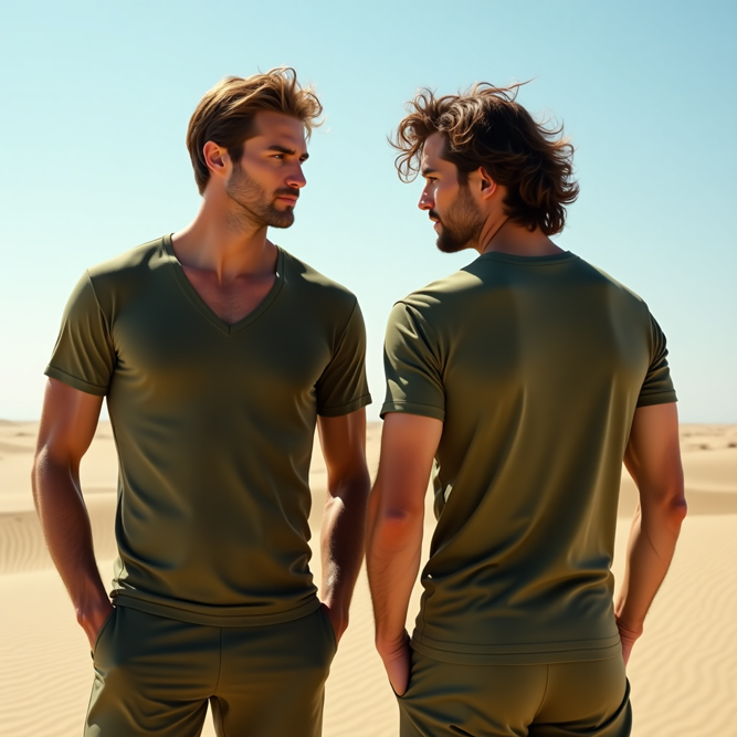 Sand Dune Duo V-Neck Tee