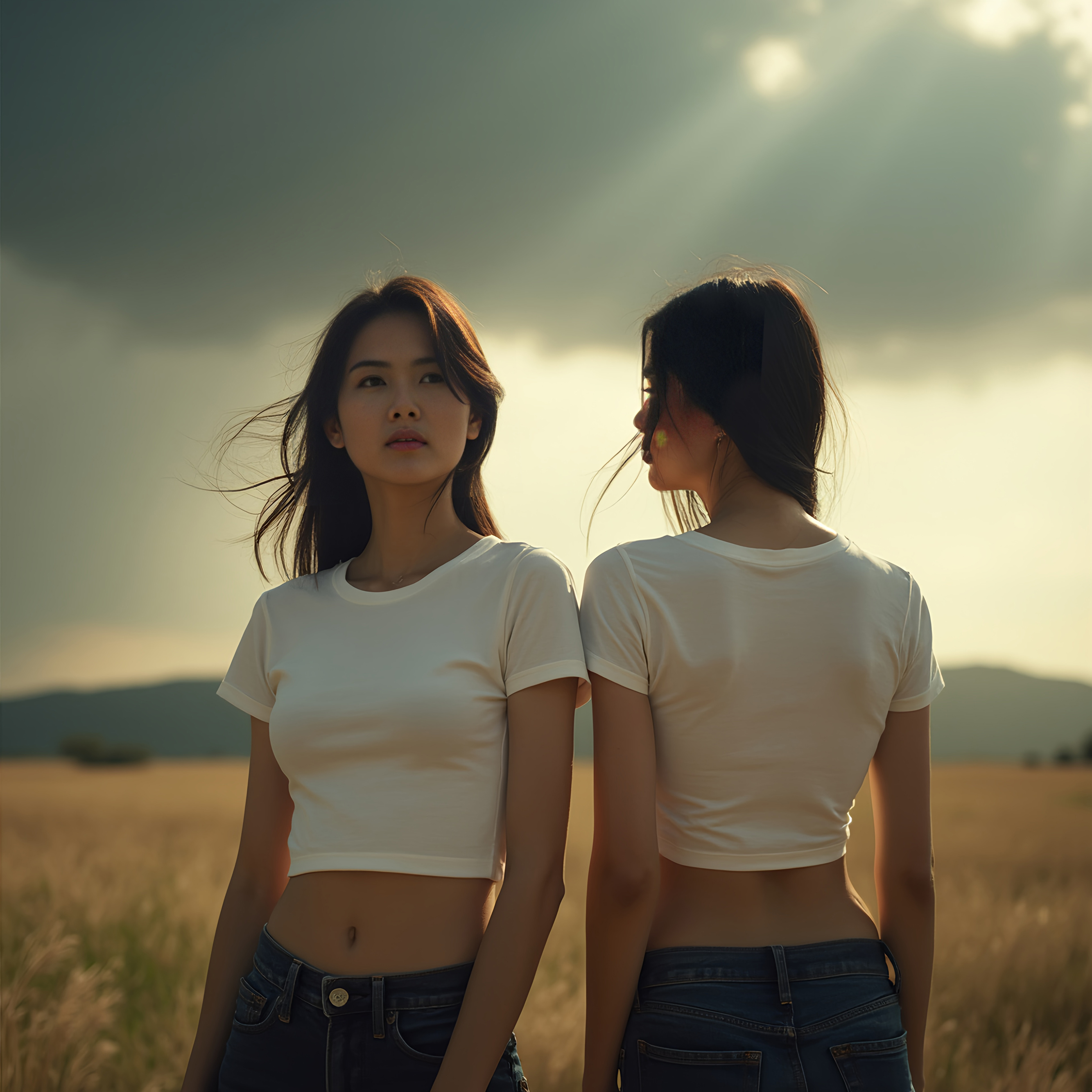 Twin breeze Crop Top
