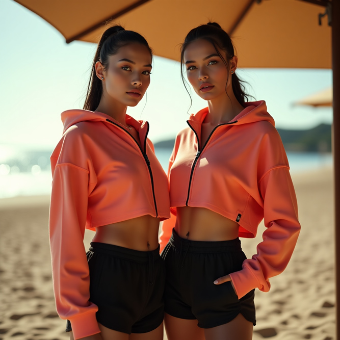 Sunset Vibes Crop Hoodie