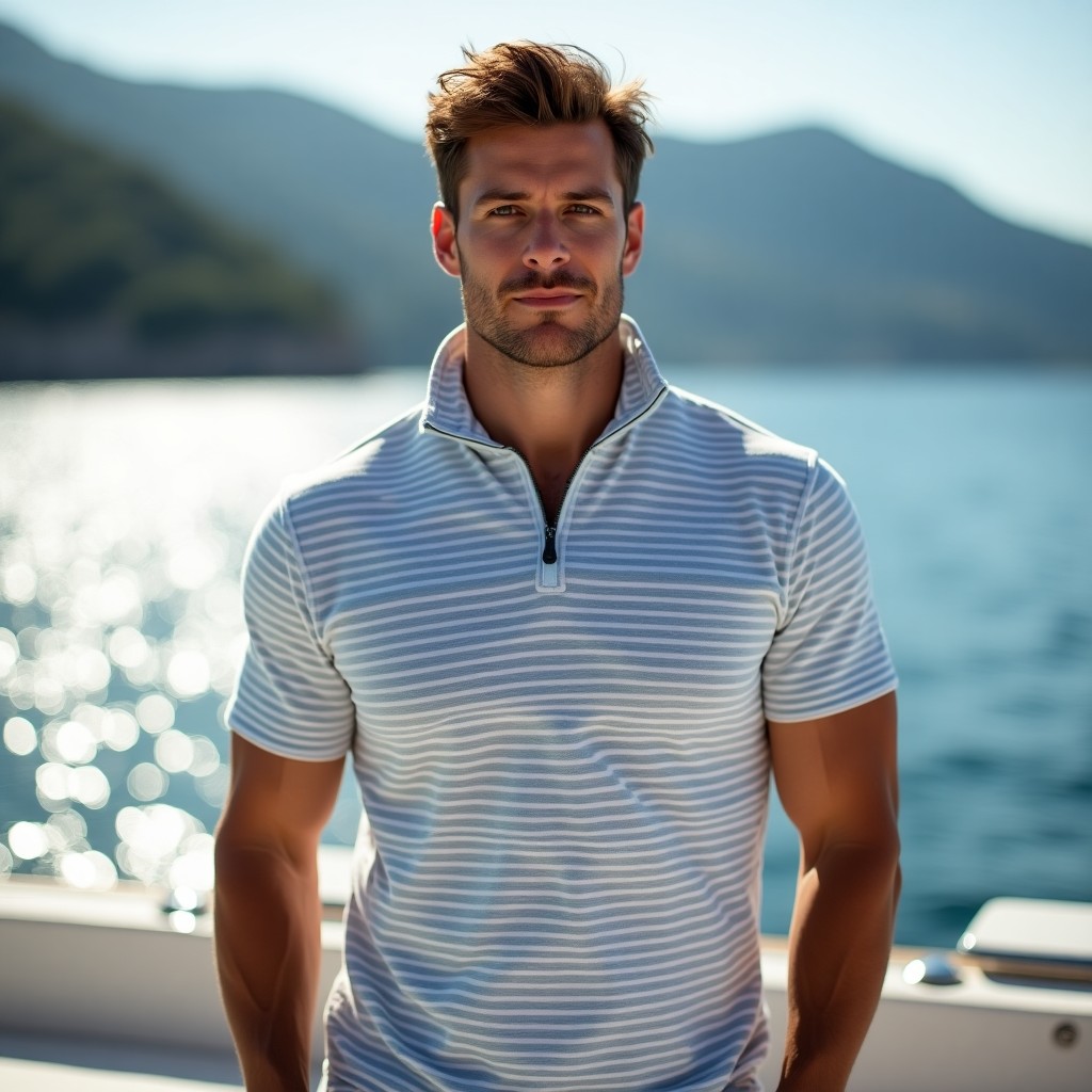 Nautical Breeze Half-Zip Polo